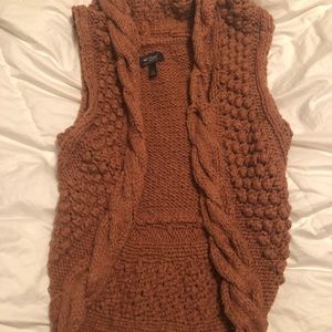 Knit cardigan vest